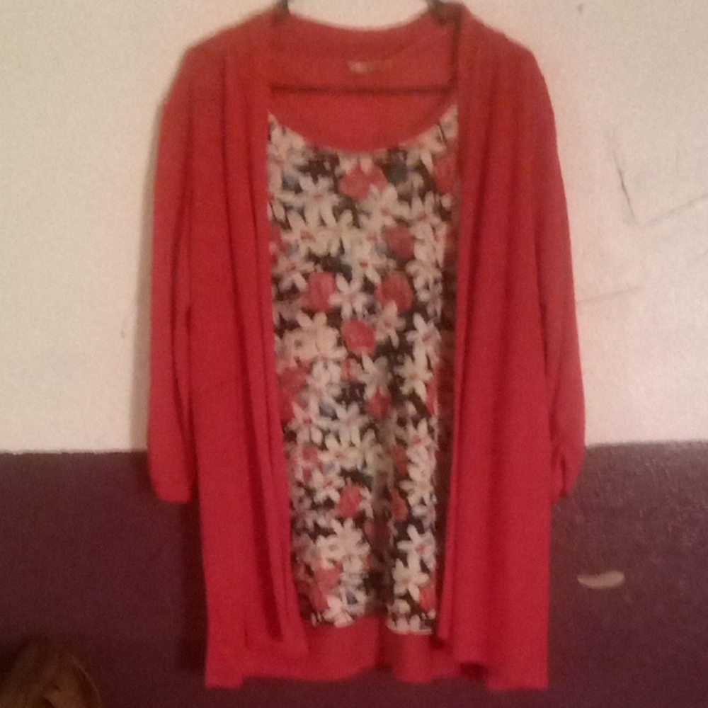 White Stag Red Floral Women's Cardigan